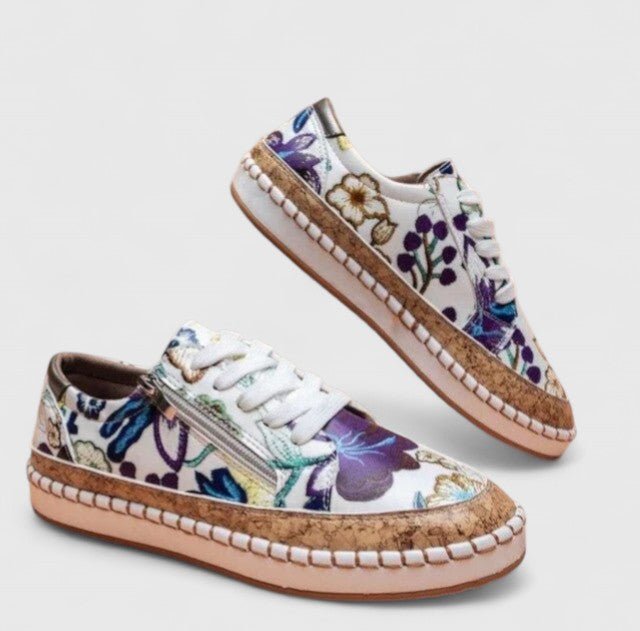 Women's Floral Platform Sneakers - Blue Flora