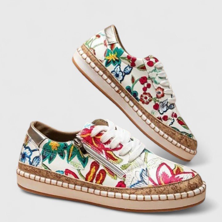 Women's Floral Platform Sneakers