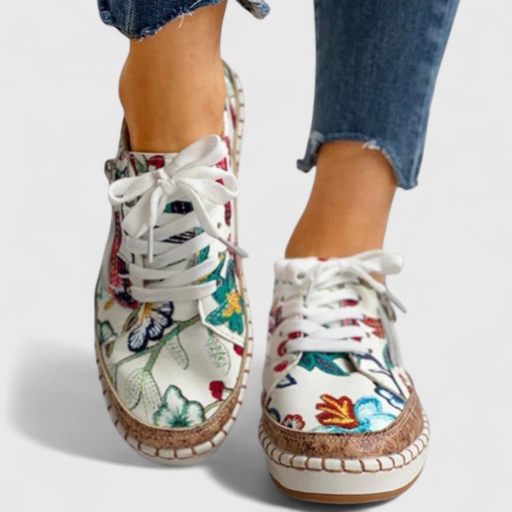 Women's Floral Platform Sneakers