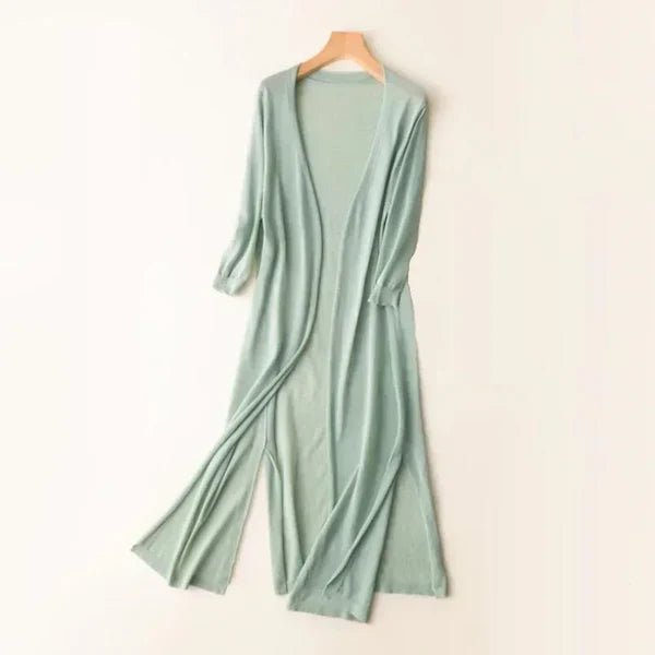 Women's Oversized Knit Duster Cardigan - Green
