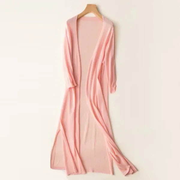 Women's Oversized Knit Duster Cardigan - Pink