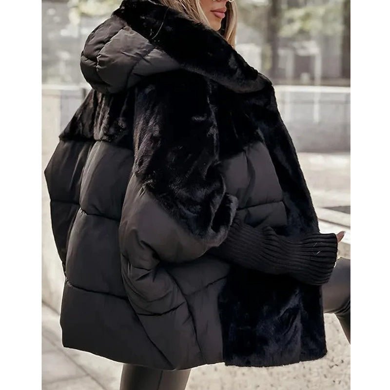 Women's Oversized Puffer Jacket - Black