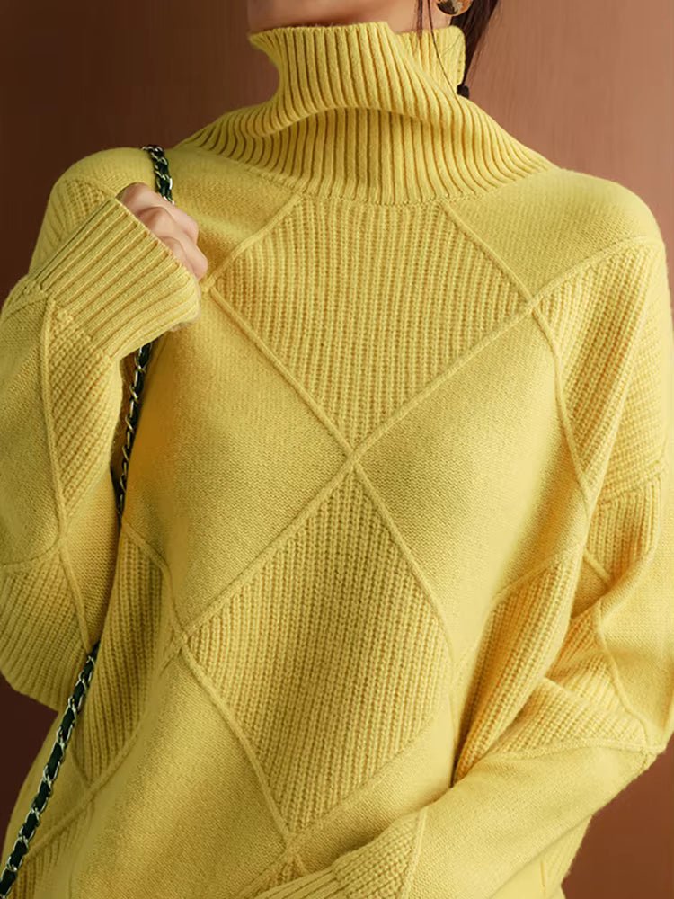 Women's Oversized Wool Turtleneck Sweater