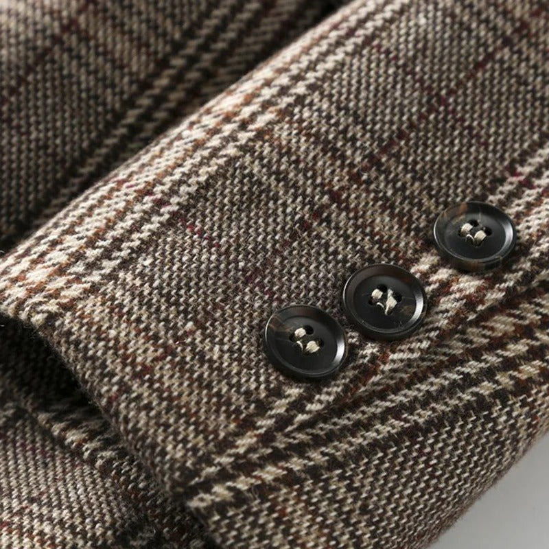 Sienna Women's Checked Wool Blazer 2