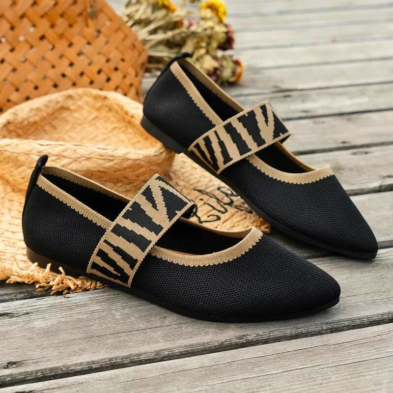 Sienna Women's Pointed Toe Mary Jane Flats 5