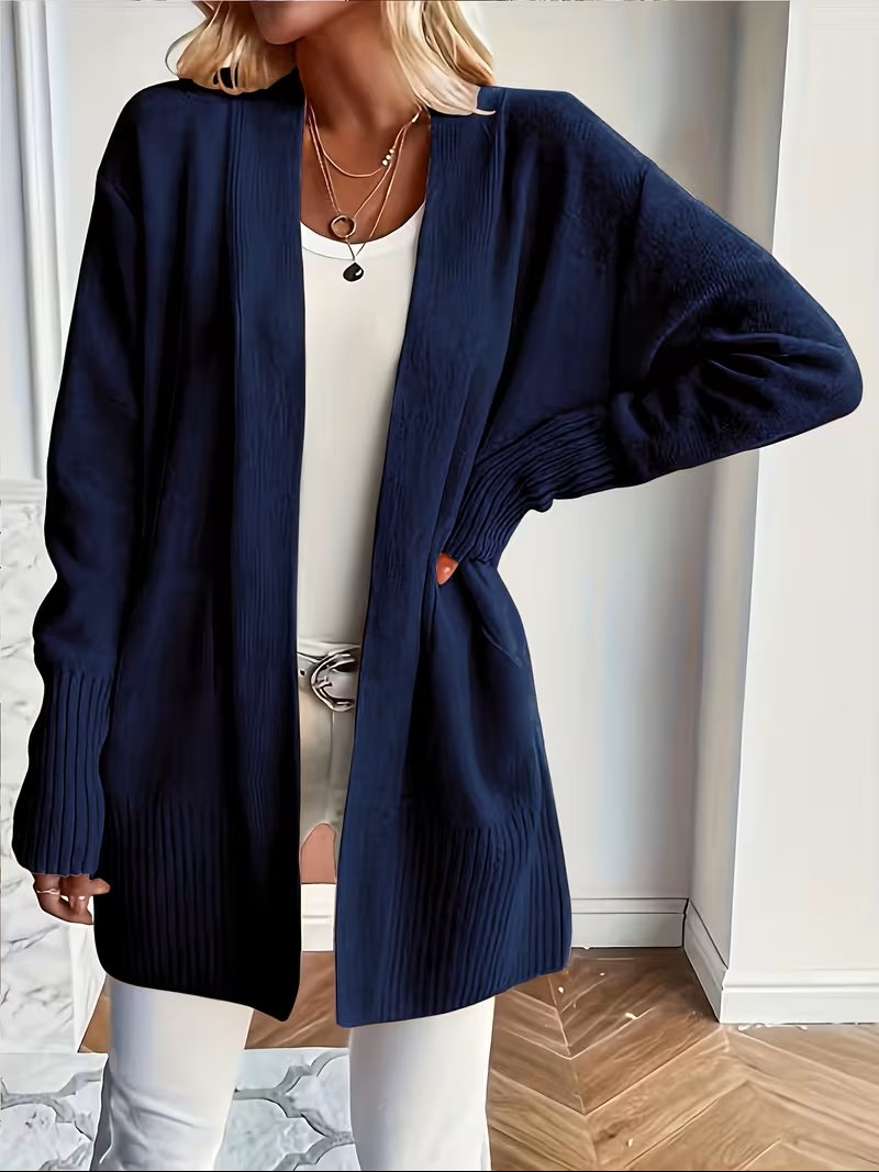 Women's Oversized Knit Cardigan - Navy