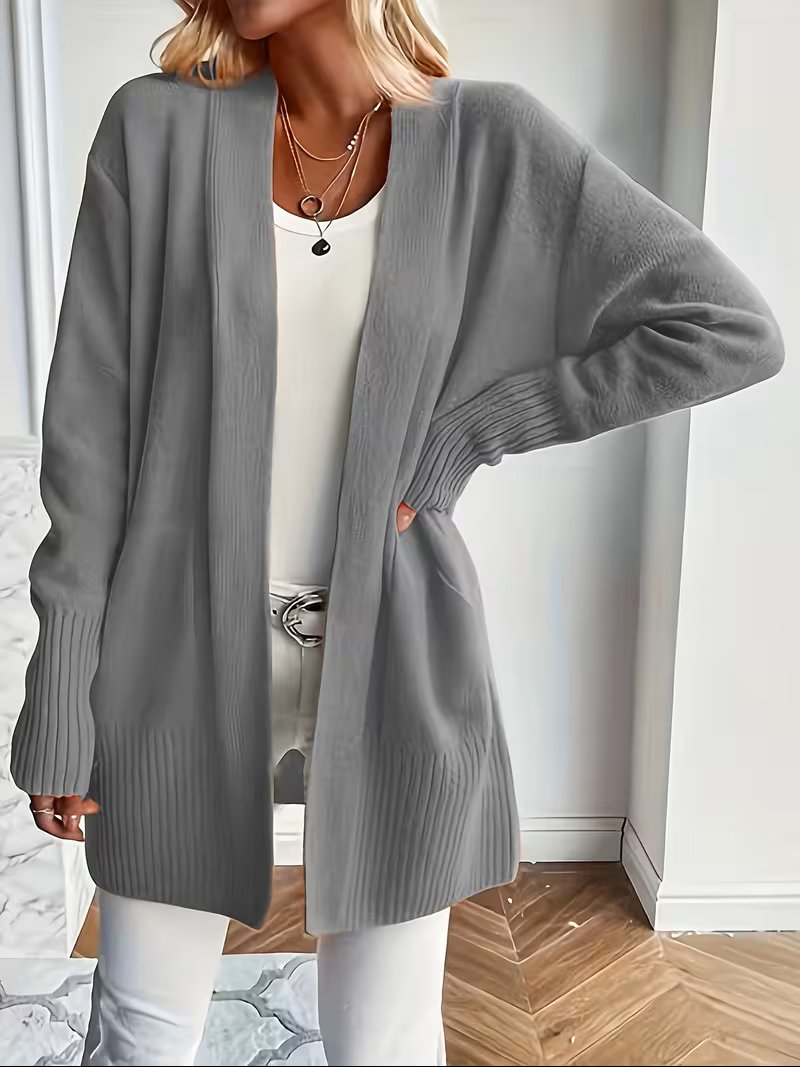 Women's Oversized Knit Cardigan - Grey