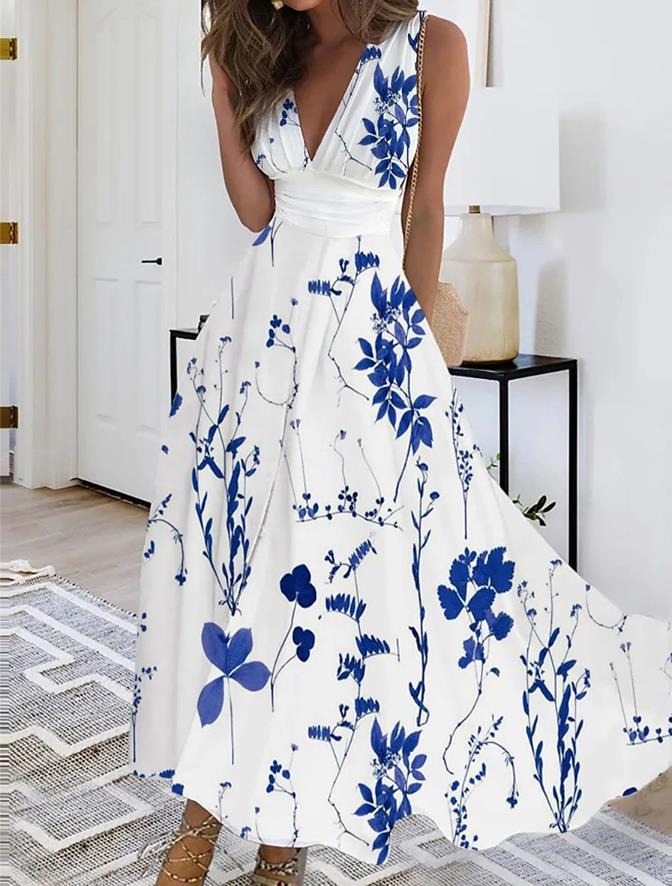 Floral Wedding Guest Maxi Dress - Orchid