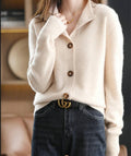 Women's Wool Cardigan - Beige