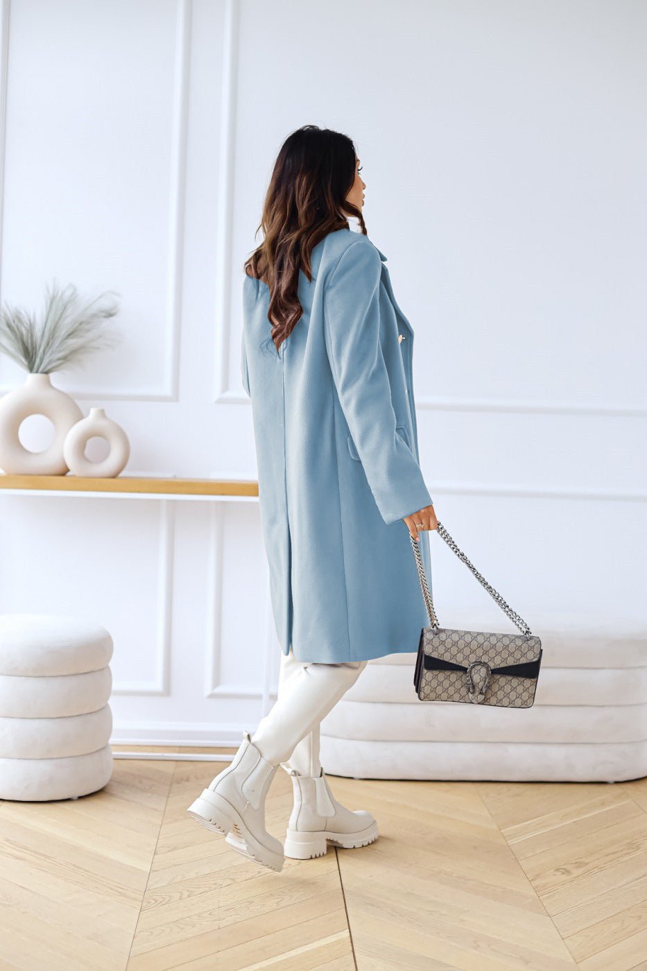 Women's Double-Breasted Wool Coat