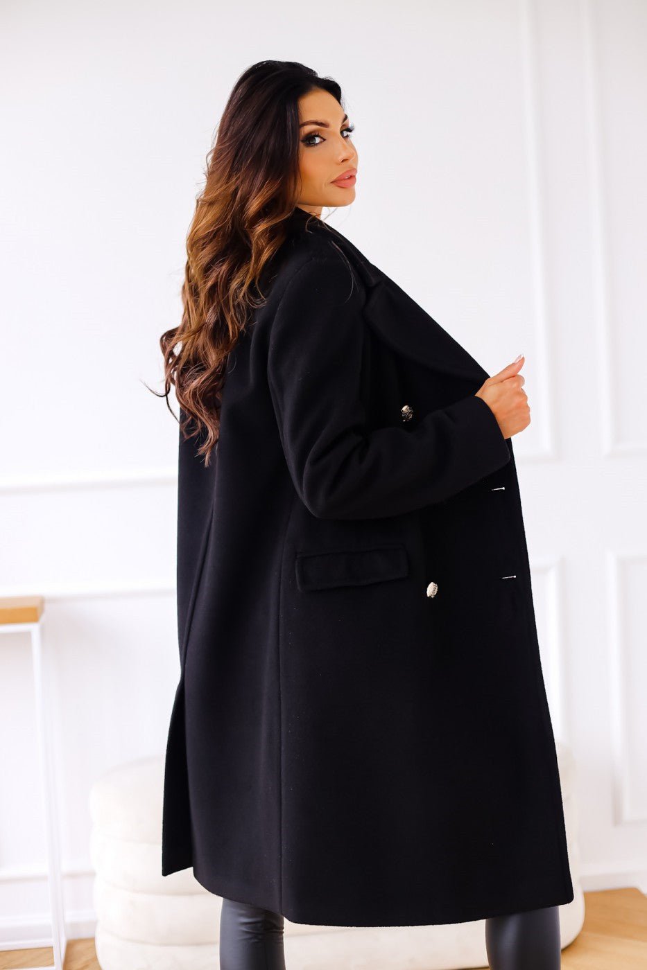 Women's Double-Breasted Wool Coat