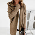Women's Oversized Knit Cardigan - Khaki