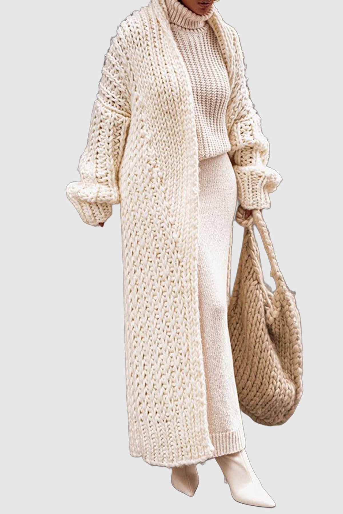 Women's Oversized Maxi Wool Cardigan