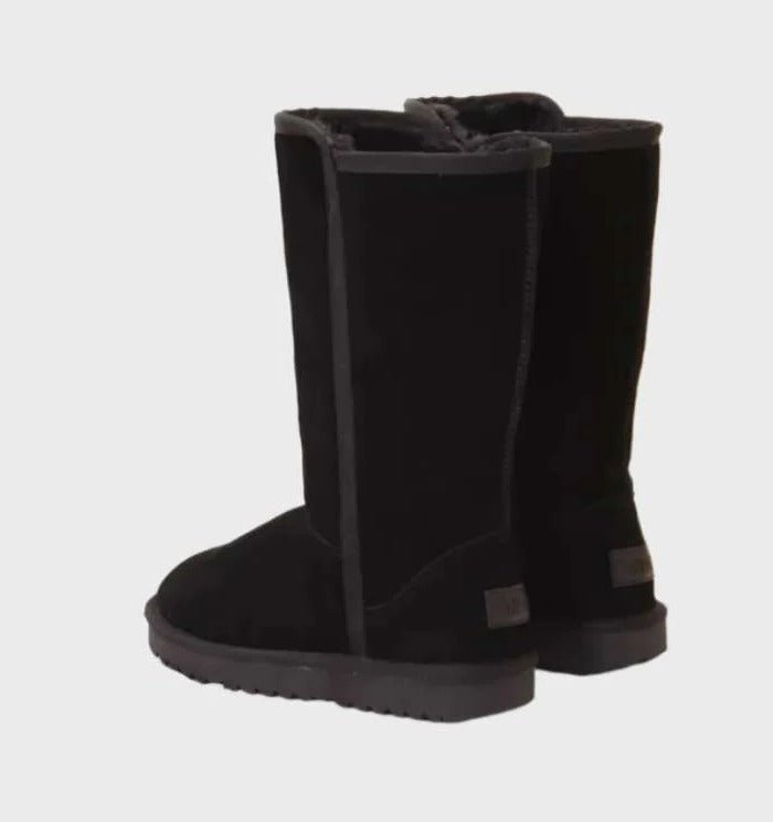 Women's Tall Suede Snow Boots - Black