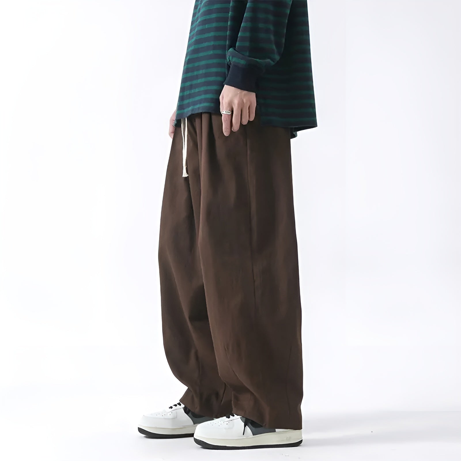 Theodore Men's Wide Leg Cotton Trousers 9