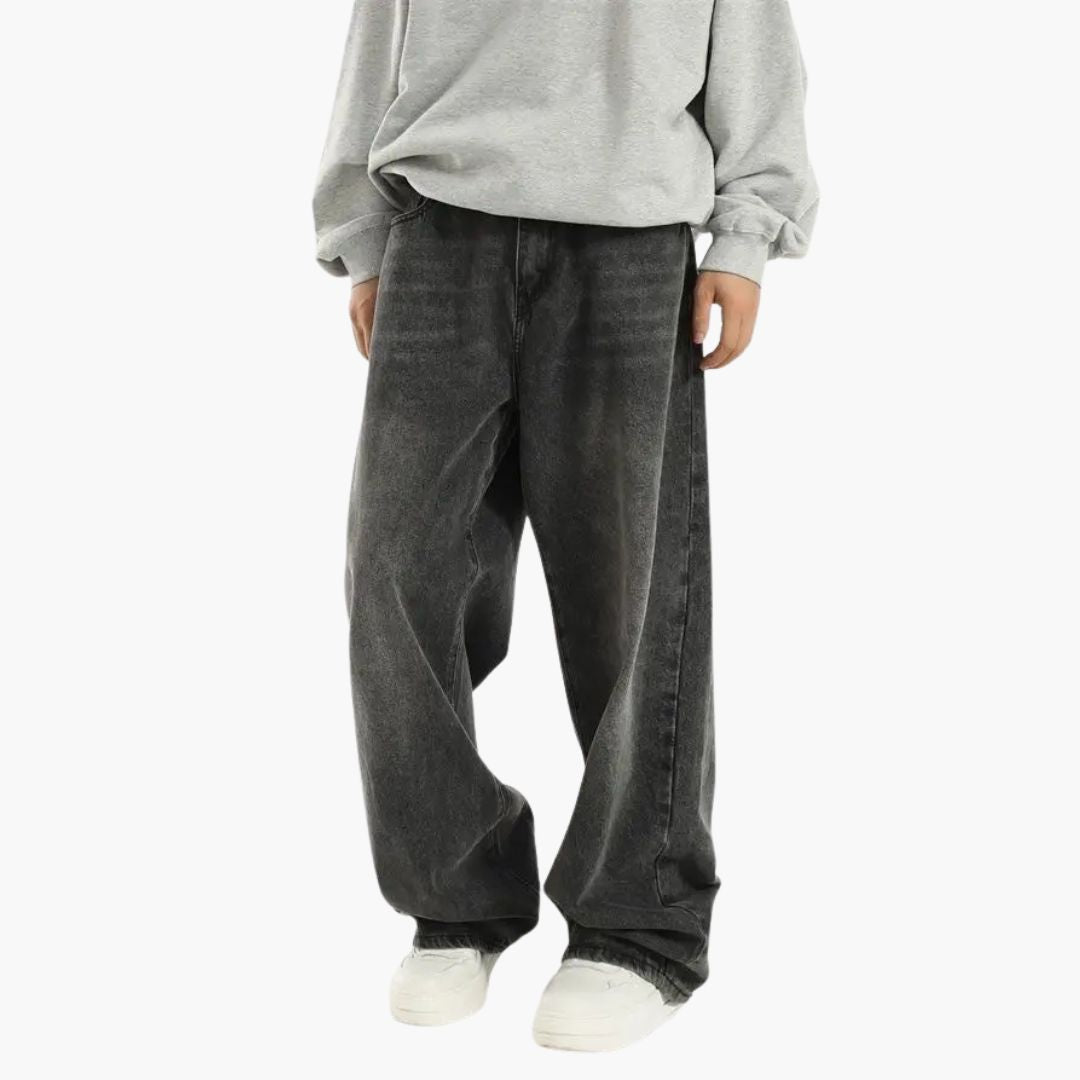 Timothy Men's Relaxed Fit Wide Leg Jeans 5