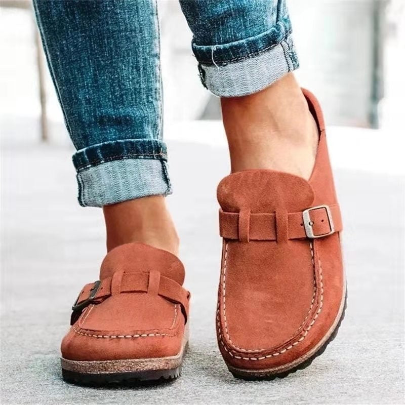 Victoria Women's Suede Buckle Loafers 1