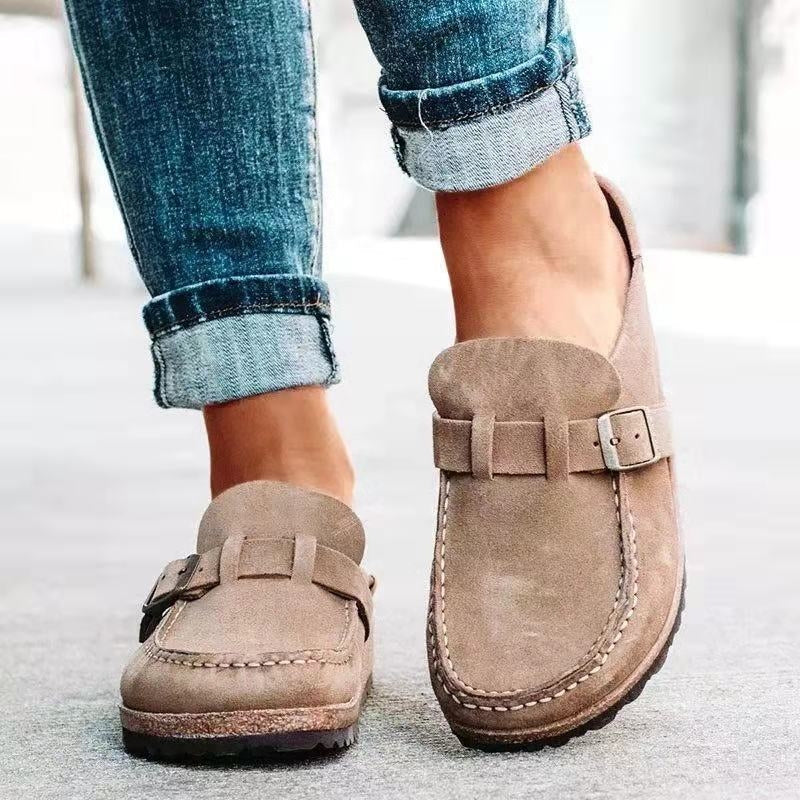 Victoria Women's Suede Buckle Loafers 2