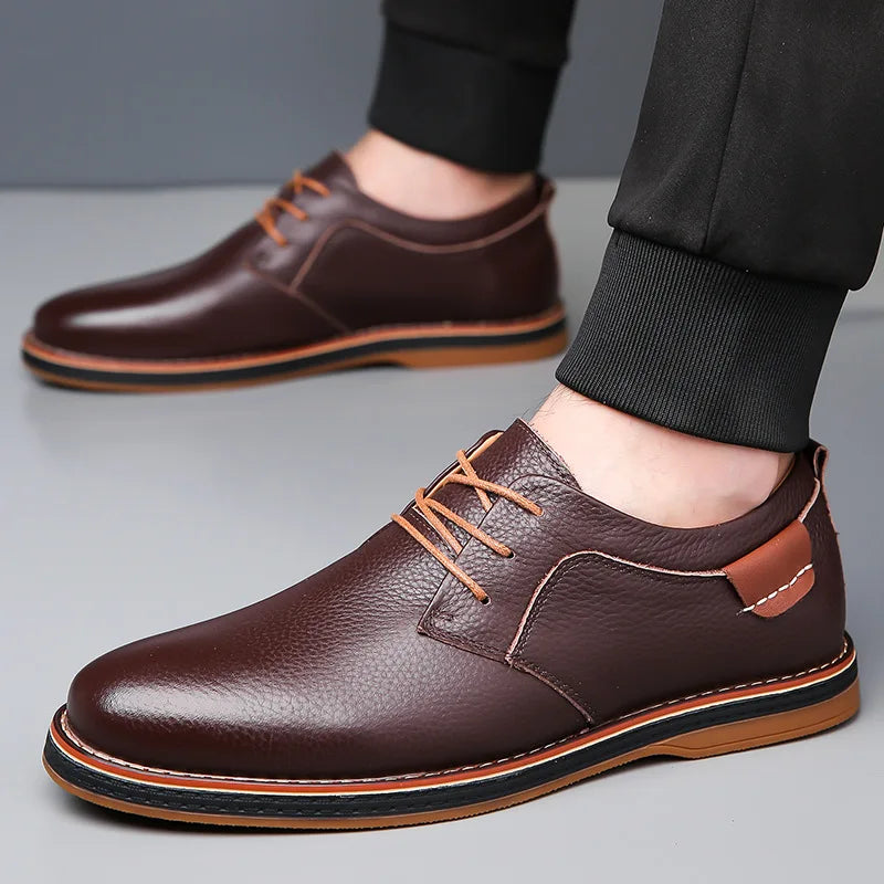 Vincent Men's Leather Lace Up Oxford Shoes 2