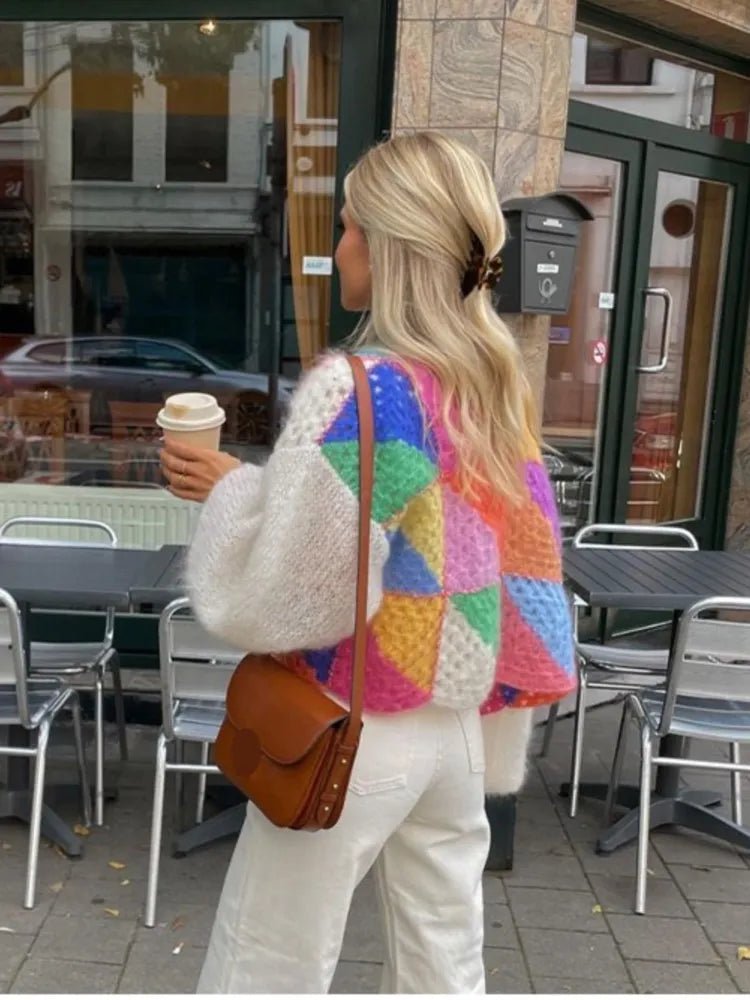 Women's Chunky Knit Cropped Cardigan