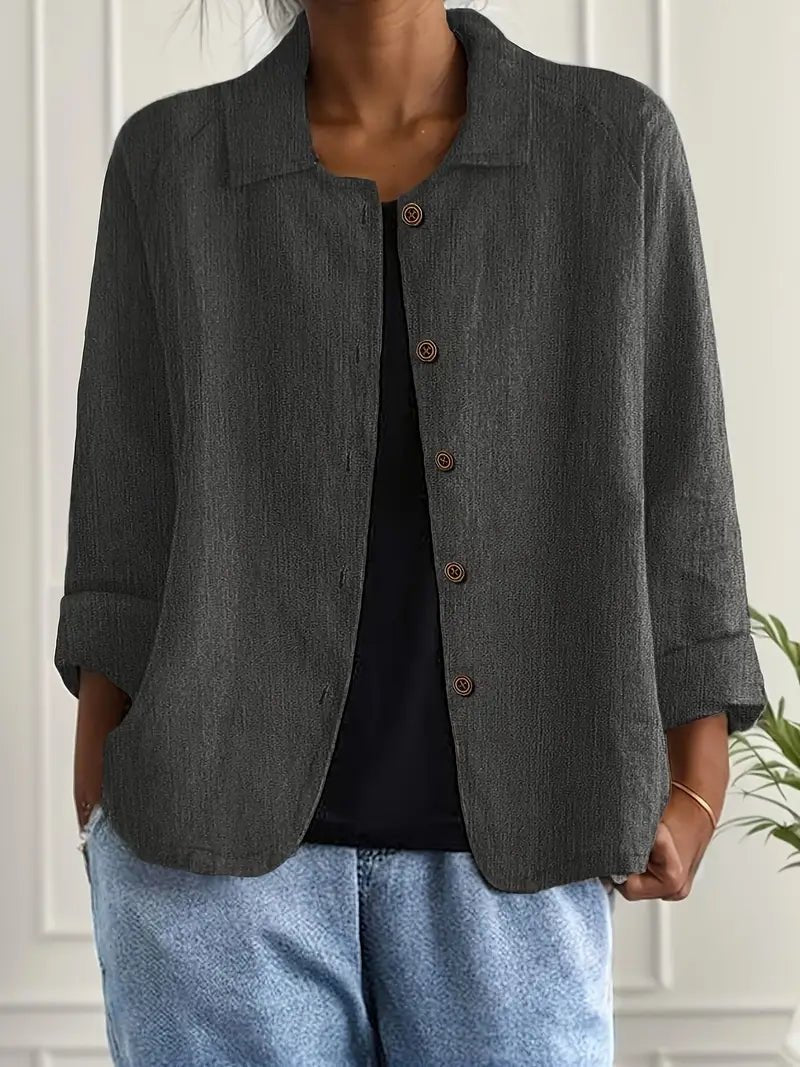 Women's Shirt Jacket - Dark Gray