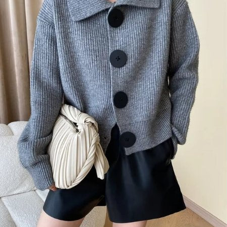 Women's Cropped Knit Cardigan