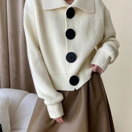 Women's Cropped Knit Cardigan