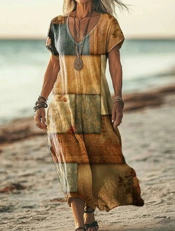 Boho Beach Maxi Dress - Multicolour 8