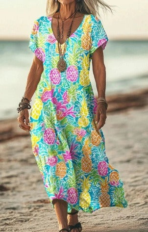 Boho Beach Maxi Dress - Multicolour 10