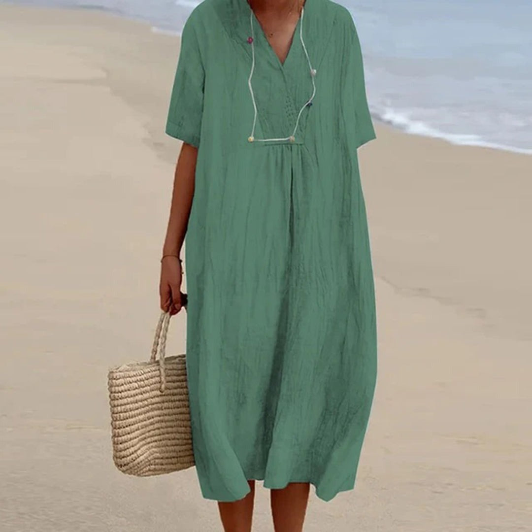 Casual Beach Dress - Green