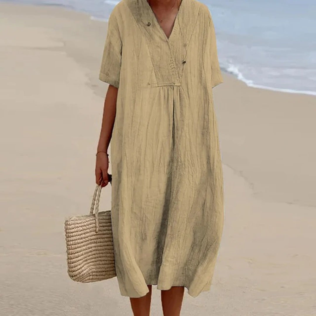Casual Beach Dress - Khaki