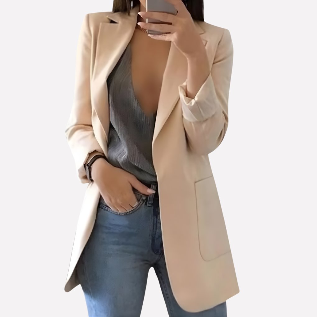 Women's Oversized Blazer - Navy Blue