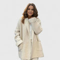 Women's Oversized Knit Cardigan - Beige
