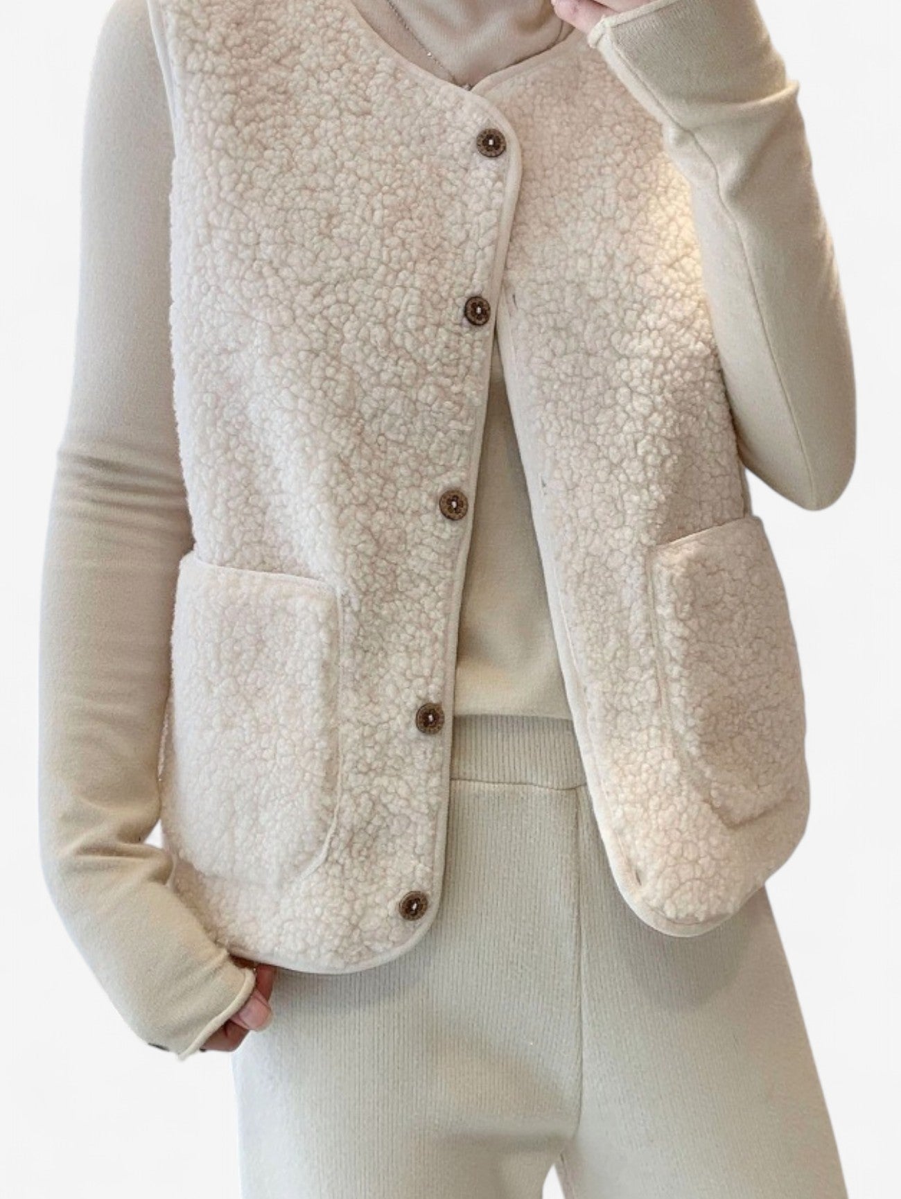 Women’s Sleeveless Button Down Gilet Vest 2