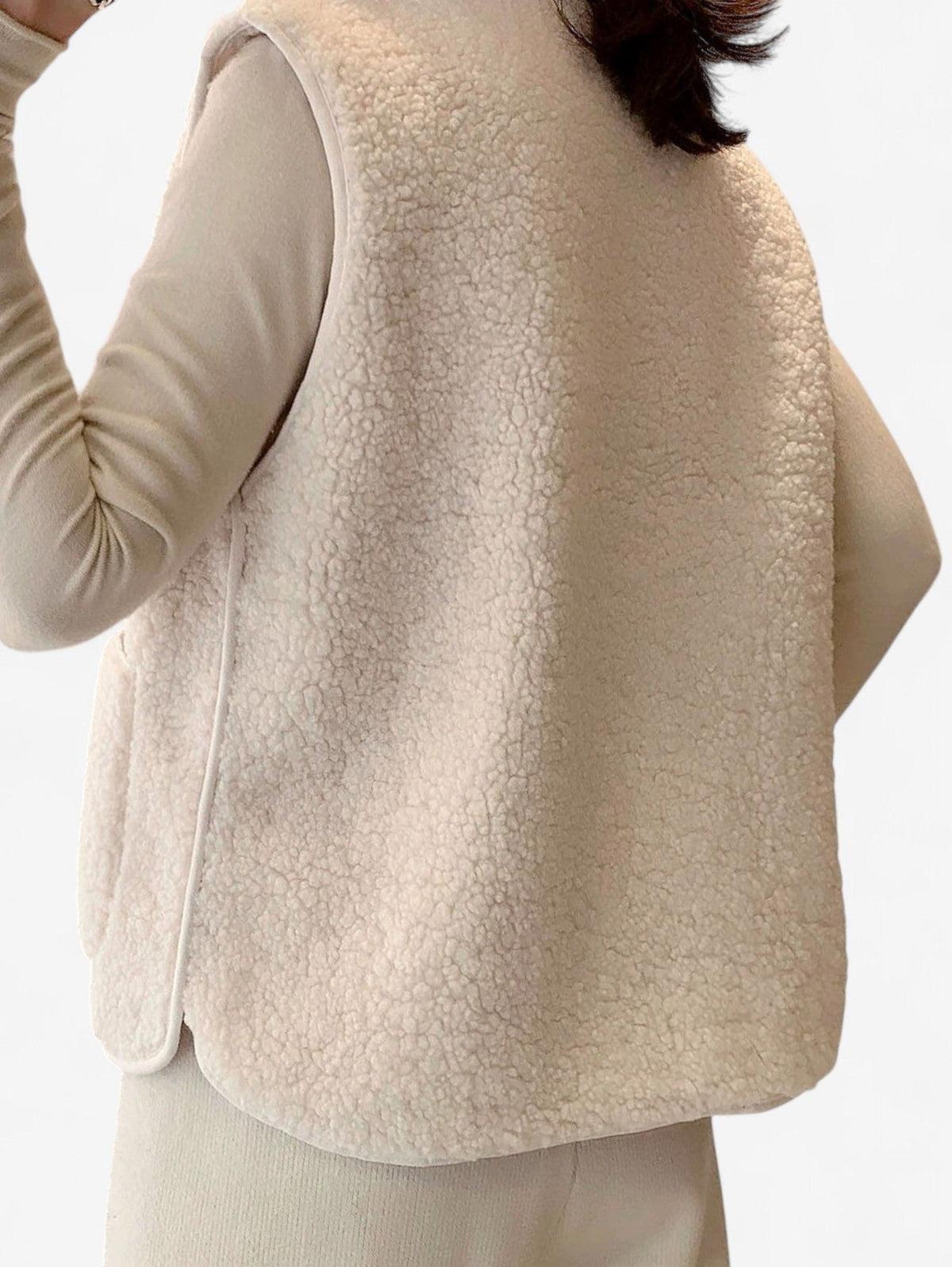 Women’s Sleeveless Button Down Gilet Vest 3