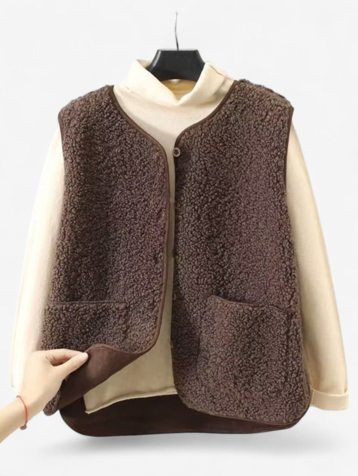 Women’s Sleeveless Button Down Gilet Vest 6