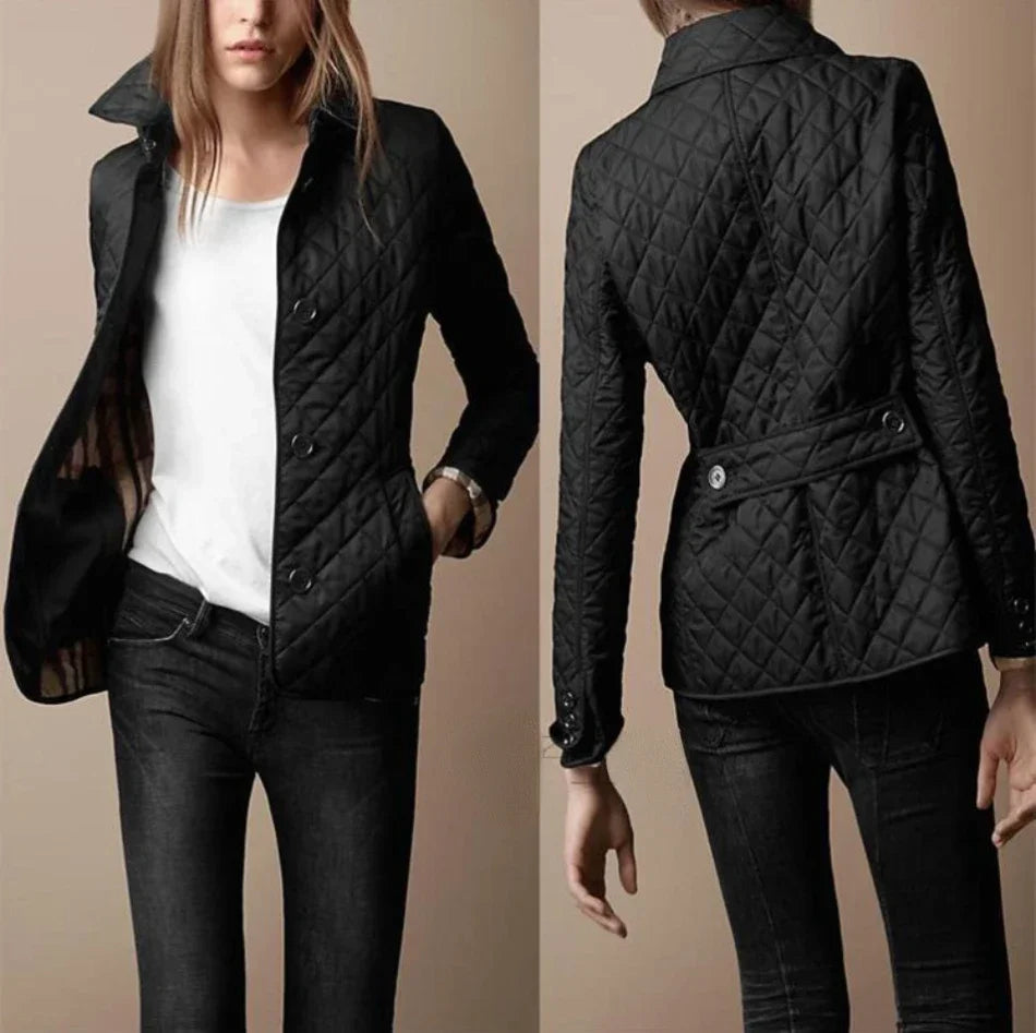 Women's Diamond Button Front Quilted Jacket 5
