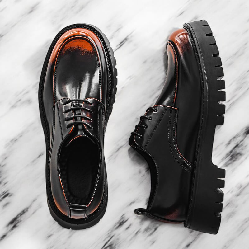 Xavier Men's Leather Platform Oxford Shoes 4